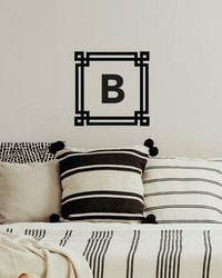 GEOMETRIC SANSSERIF MONOGRAM PEEL AND STICK GIANT WALL DECALS by   