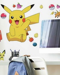 PIKACHU PEEL AND STICK GIANT WALL DECALS by  Roommates 