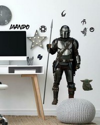 MANDALORIAN IN BESKAR PEEL AND STICK GIANT WALL DECAL by   