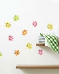 JANE DIXON CITRUS FRUIT PEEL AND STICK WALL DECALS by  Roommates 