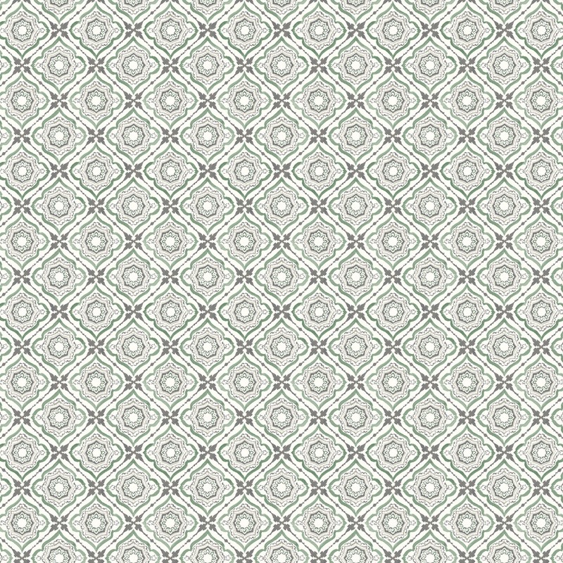 York Wallcovering Zellige Tile Wallpaper Green Wallpaper