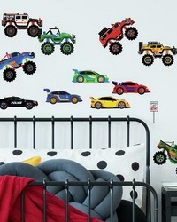 NEW SPEED LIMIT  TRUCKS PEEL  STICK WALL DECALS by  Roommates 