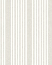 French Linen Stripe Wallpaper Soft Linen by   