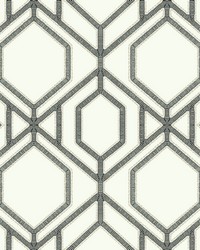 Sawgrass Trellis Wallpaper White Gray by   