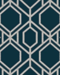 Sawgrass Trellis Wallpaper Navy by  S Harris 