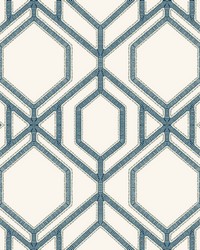 Sawgrass Trellis Wallpaper White Blue by   