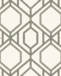 Sawgrass Trellis Wallpaper White Taupe by   