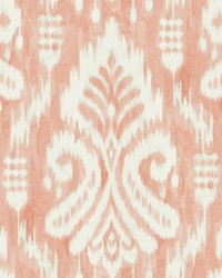 Hawthorne Ikat Wallpaper Coral by  S Harris 