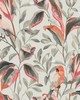 York Wallcovering Tropical Love Birds Wallpaper Gray