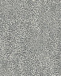 Leopard King Wallpaper Charcoal by  Casner Fabrics 