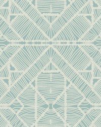 Diamond Macrame Wallpaper Aqua by  S Harris 