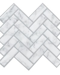 MARBLE HERRINGBONE PEEL AND STICK STICKTILE by   