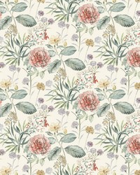Midsummer Floral Wallpaper Coral by   
