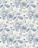 York Wallcovering Midsummer Floral Wallpaper Blue