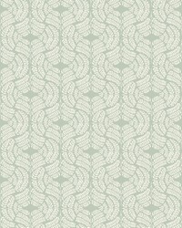 Fern Tile Wallpaper Green by   
