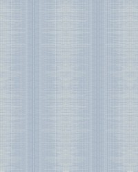 Silk Weave Stripe Wallpaper Blue by   