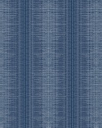 Silk Weave Stripe Wallpaper Navy by   