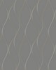 York Wallcovering Wavy Stripe Wallpaper black, brushed metallic pewter, metallic silver