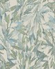 York Wallcovering Rainforest Leaves Wallpaper Lt Blue/Muted Green