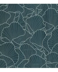 Shell Wood Veneer Navy Metallic by   