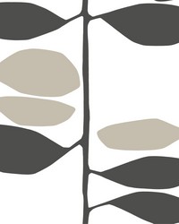 Sculpted Vines Carbon & Linen by   