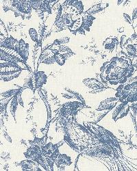Birds Of Paradise Blue by  Schumacher Fabric 