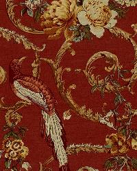 Madrigal Brick Red by  Schumacher Fabric 