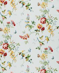 Chickadee Floral Sky by  Schumacher Fabric 