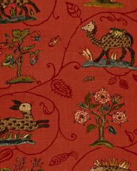 La Menagerie Flame Red by  Schumacher Fabric 