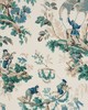 Schumacher Fabric PLAISIRS DE LA CHINE EMERALD & PEACOCK