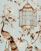 Schumacher Fabric OISEAUX ET FLEURS MINERAL