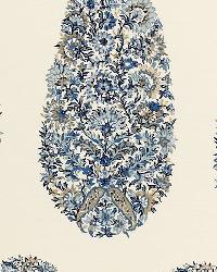 Shirala Paisley Delft by  Schumacher Fabric 