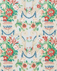 Aylesbury Vase Aqua by  Schumacher Fabric 