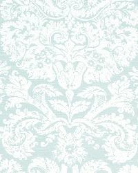 Barresa Damask Aqua by  Schumacher Fabric 
