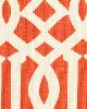 Schumacher Fabric IMPERIAL TRELLIS II IVORY / MANDARIN