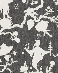 Shantung Silhouette Print Smoke by  Schumacher Fabric 