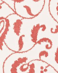 Malacca Ikat Vine Watermelon by  Schumacher Fabric 