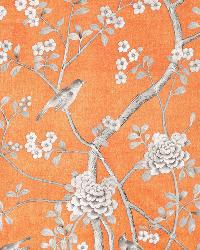 Chinois Palais Tangerine by  Schumacher Fabric 