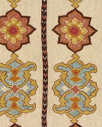 Temara Embroidered Print Spice by  Schumacher Fabric 