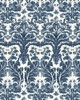 Schumacher Fabric AURORA DAMASK INDIGO