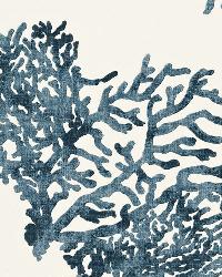 Great Barrier Reef Indigo by  Schumacher Fabric 