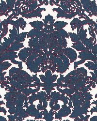 Melograno Prussian Blue Rouge by  Schumacher Fabric 