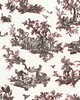 Schumacher Fabric CONTINENTI NOIR/ROUGE