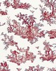 Schumacher Fabric CONTINENTI ROUGE/PRUSSIAN BLUE