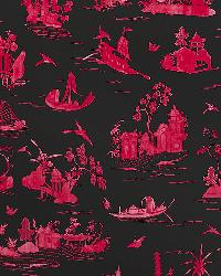 Coromandel Rouge Noir by  Schumacher Fabric 