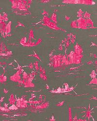 Coromandel Fuchsia Grey by  Schumacher Fabric 