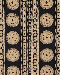 Bora Bora Print Lava Black by  Schumacher Fabric 