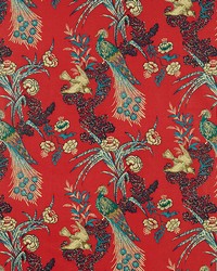 Peacock Red by  Schumacher Fabric 