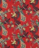 Schumacher Fabric PEACOCK RED