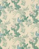 Schumacher Fabric PEACOCK CREAM